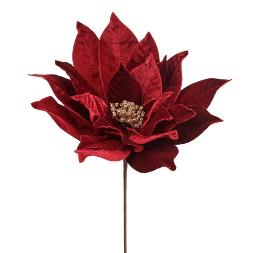 Fiore decorativo color rosso per decorazioni e composizioni di fiori h 50 cm