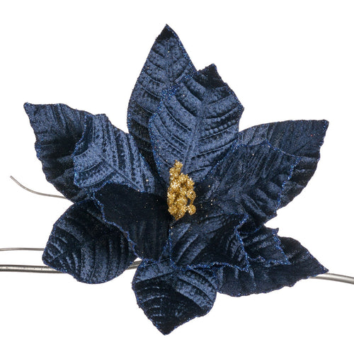 Fiore decorativo color blu per decorazioni e composizioni di fiori da 30 cm