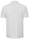 Dolce & Gabbana Polo in Piquet Bianca con Stampa Allover da uomo