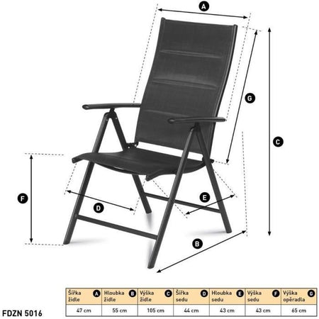Sedia da giardino 2 pezzi - Fieldmann - FDZN 5016