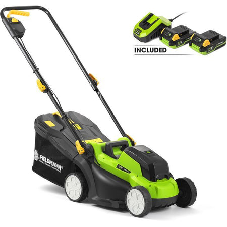 Rasaerba a batteria - FIELDMANN - 20V - Taglio 33 cm - Altezza max 65 mm - Batteria e caricabatteria non inclusi