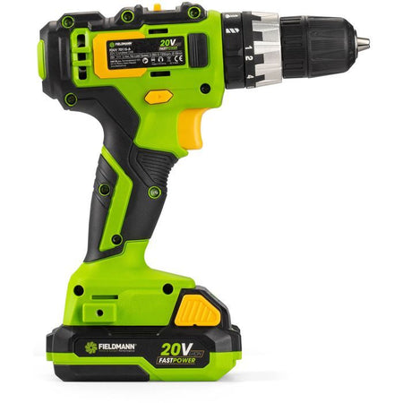 Trapano a percussione a batteria - FIELDMANN - Batteria 20V - 2Ah - 35 Nm - Caricabatterie rapido e custodia inclusi