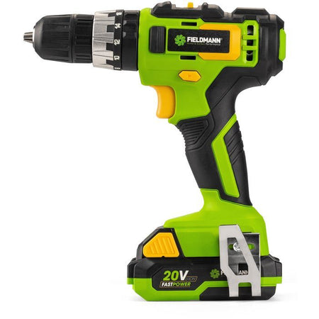 Trapano a percussione a batteria - FIELDMANN - Batteria 20V - 2Ah - 35 Nm - Caricabatterie rapido e custodia inclusi