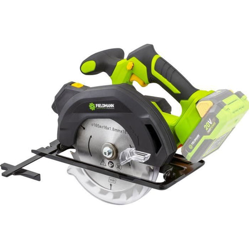 Sierra circular inalámbrica - FIELDMANN - 20V - 165 mm - Guía láser - Batería y cargador no incluidos