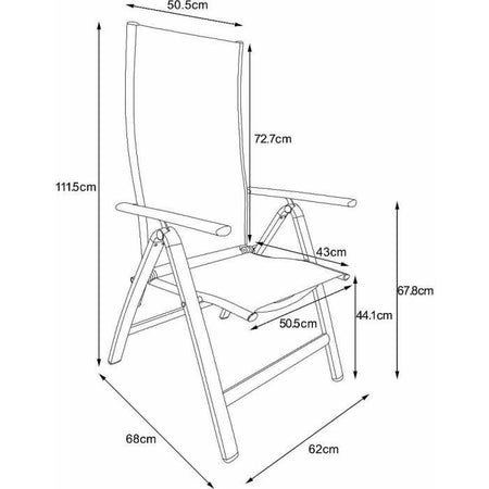 Sedia da giardino in 2 pezzi - Fieldmann - FDZN 5018