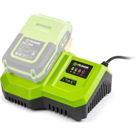 Caricabatterie rapido - FIELDMANN - Per batteria da 20 V - Carica 2 Ah in 30 min - Compatibile con 2 Ah, 4 Ah, 8 Ah