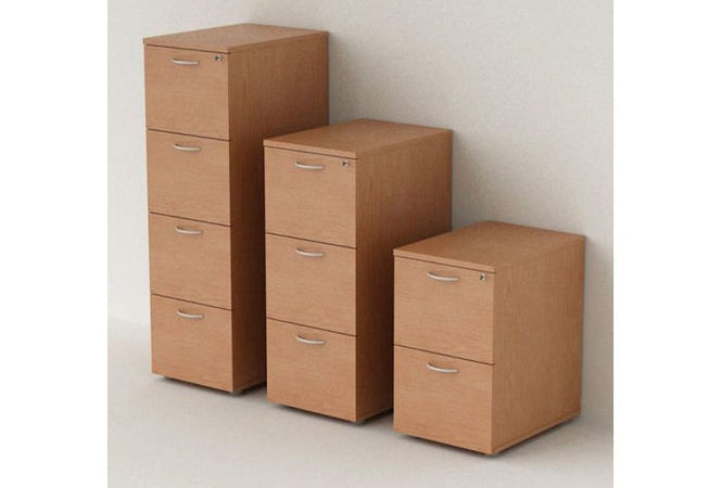 Classificatore di legno su piedi fissi a 3 cassetti per cartelle sospese cm. 49x55x107,2h