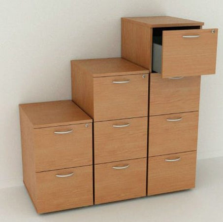 Classificatore in legno per ufficio a 4 cassetti cm. 49x55x141,2h