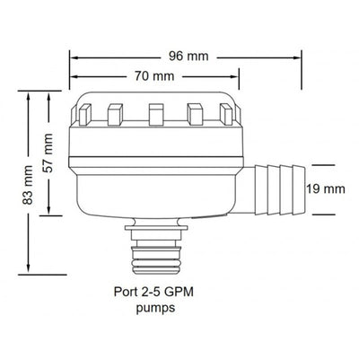 Filtro Portagomma 3/4' 90°