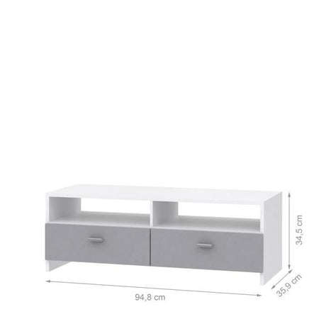 FINLANDEK Porta TV HELPPO moderno e grigio opaco - L 95 cm