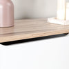 FINLANDIA VANKKA Cassettiera scandinava in rovere e bianco opaco + gambe in legno massello - L 80 cm