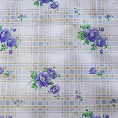 ***MEGA STOCK*** Rotolo da 20 metri (H140cm) di Tovaglia PVC telata cerata Per Casa, Sagre, Pizzerie FIORI E QUADRI BLU