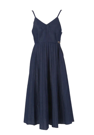 Fracomina Abito donna mini dress plisse' bluedenim