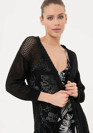 Fracomina knitted cardigan black maglia donna