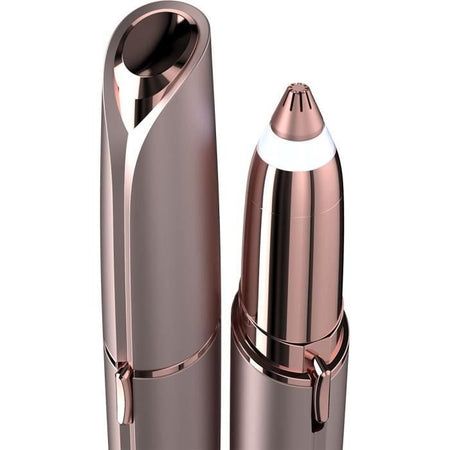 Tocco finale per sopracciglia impeccabili - Trimmer per sopracciglia di precisione ricaricabile di nuova generazione - Delicato e sicuro - Bianco