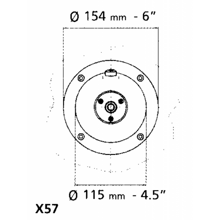 Flangia Montaggio Semincasso X57