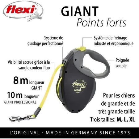 Guinzaglio Flexi Neon Giant L 8 metri