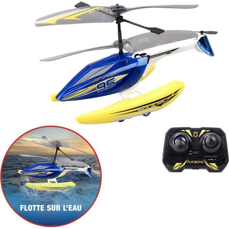 Elicottero telecomandato - FLYBOTIC - Helico Aqua Blaze - 19 -5 cm - giallo e nero - 8 anni