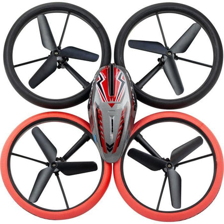 Drone telecomandato - FLYBOTIC - Letto drone paraurti - 17 cm - rosso e nero - 8 anni
