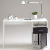 Scrivania JACKSON - Decoro bianco P/nero - L123 x A76,5 x P50 cm - Made in Germany