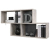 Mensola da parete NORA - Decoro rovere sabbia e antracite - L100 x A53 x P19,5 cm - Made in Germany