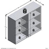 Piccolo mobile portaoggetti - Decoro nero - L99,1 x H81,3 x P31,5 cm - Made in Germany