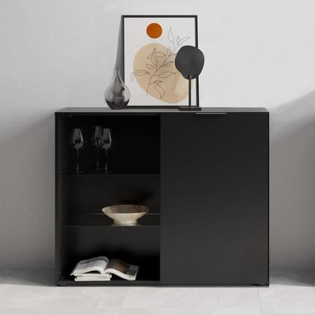 Piccolo mobile portaoggetti - Decoro nero - L99,1 x H81,3 x P31,5 cm - Made in Germany