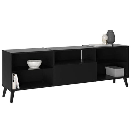 Mobile basso per TV/Hifi - Decorazione nera - L153,5 x A52 x P31,5 cm - Made in Germany