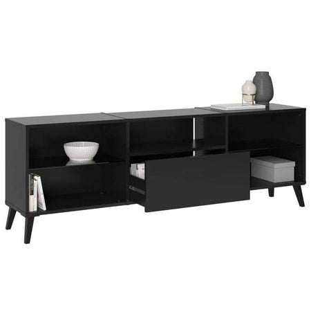 Mobile basso per TV/Hifi - Decorazione nera - L153,5 x A52 x P31,5 cm - Made in Germany