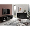 Mobile basso per TV/Hifi - Decorazione nera - L153,5 x A52 x P31,5 cm - Made in Germany