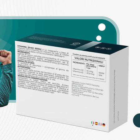 Vitamina d3 + vitamina k2, 160 compresse ad alto dosaggio per cuore e ossa