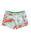 Bottega Veneta Boxer Mare con Stampa Piume in Rosso/Azzurro da uomo