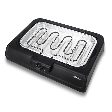 Sogo Barbecue Elettrico 2 in 1 da Tavolo + Supporto