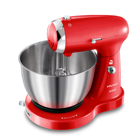 SOGO Frullatore, mixer ed impastatrice 3 in 1  rosso 350W 3.20L 5 velocitò