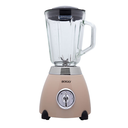 SOGO Frullatore color panna 500W 1.5L 2 velocità lame acciaio inox