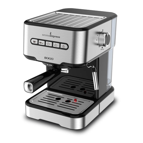 SOGO Macchina per caffè combo 1,5L espresso o cappuccino 850W 20 bar