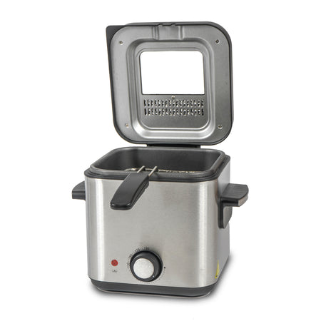 SOGO Friggitrice elettrica da 1,5 L  acciaio inox 900W fino 190°