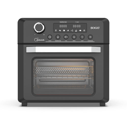 SOGO Friggitrice ad aria con funzione forno e porta a doppio vetro - 18l - 1500w