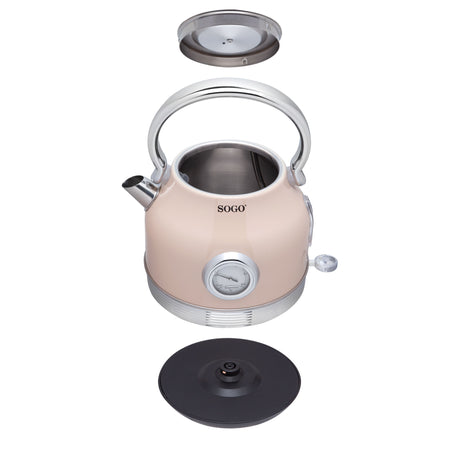 SOGO Bollitore 2200 W / 1.8L / autospegnimento retrò  beige