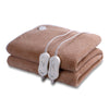 SOGO Coperta elettrica xxl in lana di corallo e poliestere - 160 x 140 cm - 120w - beige