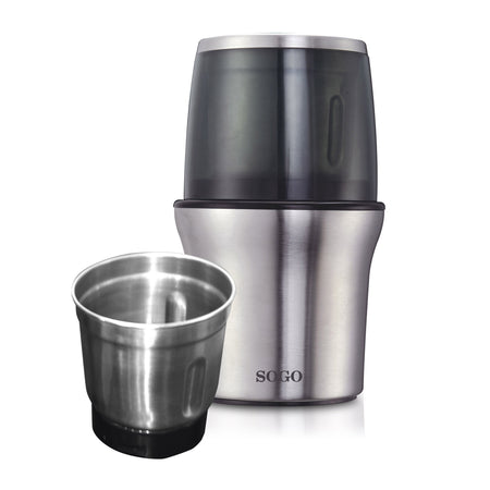 SOGO Macinino in acciaio inox per umido e secco 300W / 100g / macina caffè