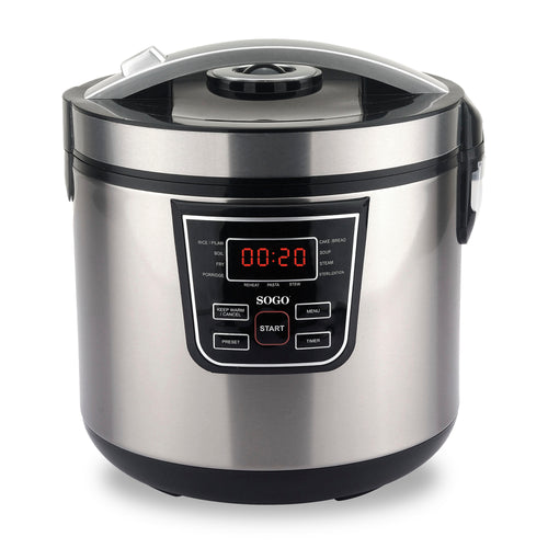 SOGO Robot da cucina multifunzione 11 opzioni di cottura/ 860W / 5L / + ricettario / acciaio inox