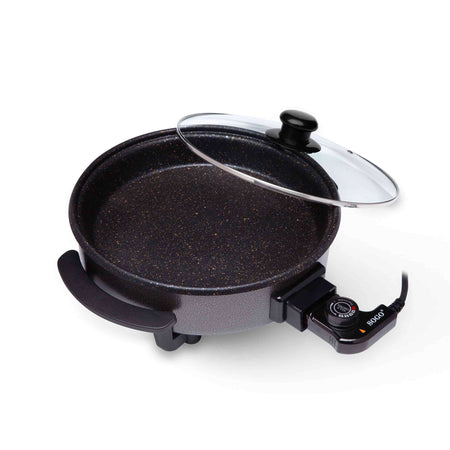 SOGO Pentola / padella elettrica 1500W 32cm per pizza e paella con coperchio