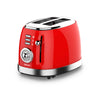 SOGO Tostapane 2 fette retrò / 850W / 6 livelli di temperatura / scongelamento e riscaldamento /  rosso