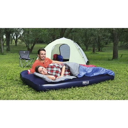 Materasso da campeggio gonfiabile - BESTWAY - 67225 - 2 posti - 1,91 m x 1,37 m x 22 cm - Con pompa a pedale integrata