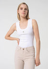 Fracomina Pantalone donna Jeans slim con effetto push up in denim colorato