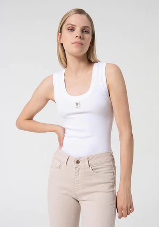 Fracomina Pantalone donna Jeans slim con effetto push up in denim colorato