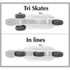 RAGAZZE 2 in 1 Pattini inline tre ruote Misura 27-30 CONTROLLO PATTINI