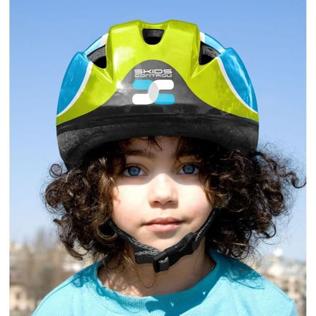 BLUE COMBO (casco + ginocchiere e gomitiere) SKIDS CONTROL