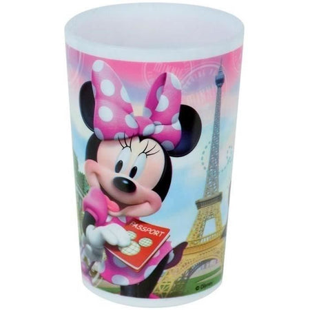 Set stoviglie Disney Minnie - FUN HOUSE - 006377 - Vetro, piatto fondo, piatto piano, bottiglia, scatola snack e posate